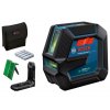 kompaktní bosch křížový laser zelený gll 2-15 g professional ip64 (0601063w00), navržený pro snadné vrtání.