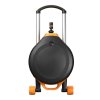 Fiskars automatický zahradní buben XL s hadicí 13 mm, otočná základna, kolečka a dosah 27 m – černooranžové proveden