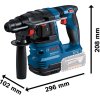 bosch gbh 18v-22 professional aku vrtací kladivo sds plus rozměry nářadí