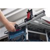 bosch gts 18v-70 stolní pila 18v detail nastavení paralelního dorazu a vodicí lišty