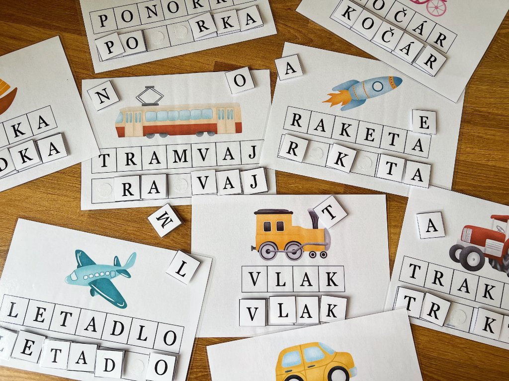 Skládání slov - dopravní prostředky