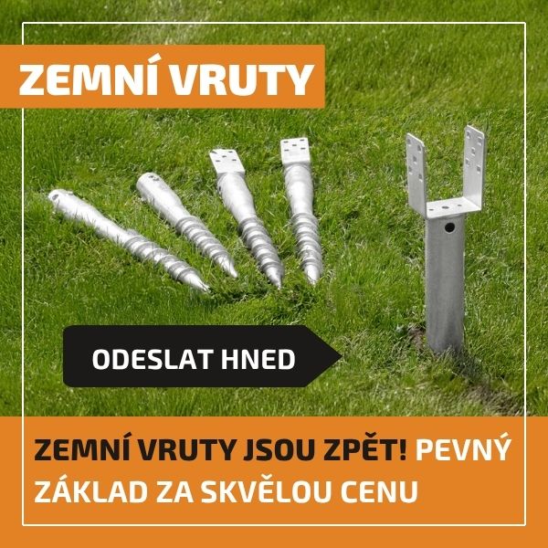 Zemní vruty opět skladem