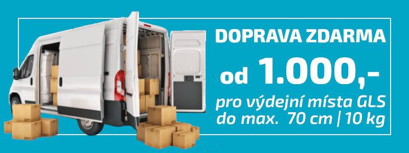 Doprava zdarma od 100Kč pro GLS výdejní místa