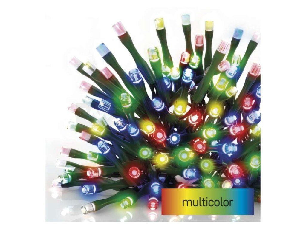 LED vánoční řetěz, 18 m, venkovní i vnitřní, multicolor, programy  D4AM09