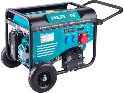 elektrocentrála benzínová 15HP/6,8kW/8,5kVA (400V), 5,5kW (230V), elektrický start, podvozek 8896420