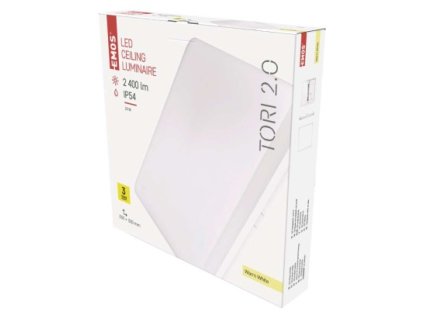 LED přisazené svítidlo TORI, čtvercové bílé 24W teplá b., IP54 ZM4124