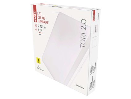 LED přisazené svítidlo TORI, čtvercové bílé 24W neutr. b., IP54