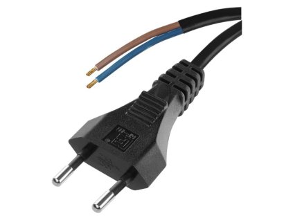 Flexo šňůra PVC 2× 0,75mm2, 3m, černá