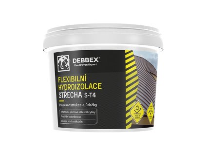 Flexibilní hydroizolace STŘECHA S-T4 DEBBEX červenohnědý (Velikost balení 5kg)