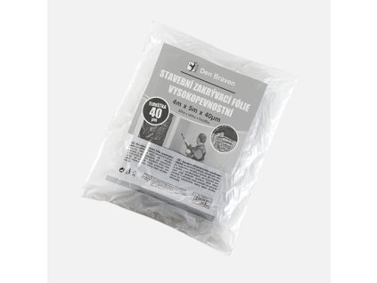 Stavební zakrývací fólie vysokopevnostní (Varianta 4x5mx40µm černá)