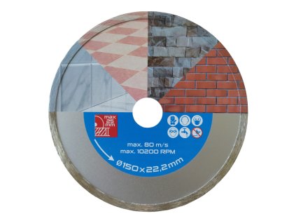 Kotouč diamantový WESTBERG 150x2.2x22.2mm celoobvodobý