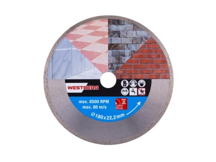 Kotouč diamantový WESTBERG 180x2.3x22.2mm plný