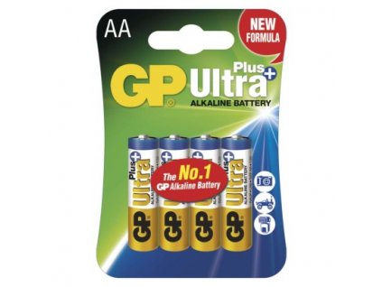 Alkalická baterie GP Ultra Plus AA (LR6) 4 ks, blistr  B1721