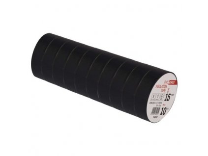 Izolační páska PVC 15mm / 10m černá 10 ks, fólie  F61512