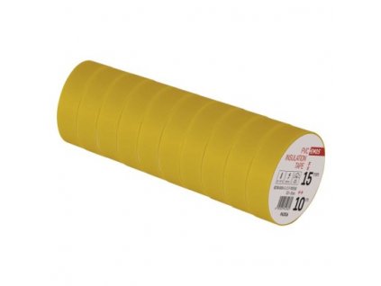 Izolační páska PVC 15mm / 10m žlutá 10 ks, fólie