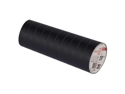 Izolační páska PVC 19mm / 20m černá 10 ks, fólie