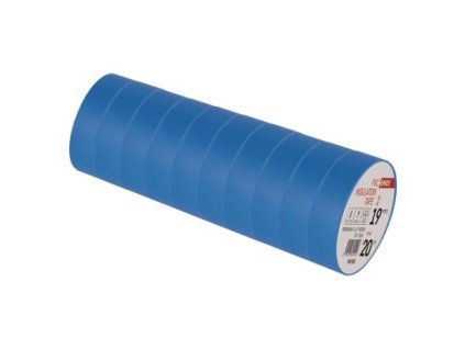 Izolační páska PVC 19mm / 20m modrá 10 ks, fólie  F61924