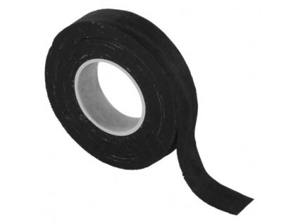 Izolační páska textilní 19mm / 10m černá 1 ks, PVC závěs  F6910