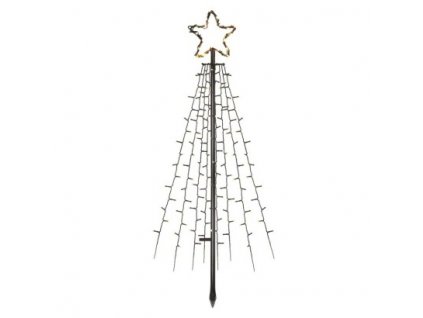 LED vánoční strom kovový, 180 cm, venkovní i vnitřní, teplá bílá, časovač 1 ks, krabice  DCTW02