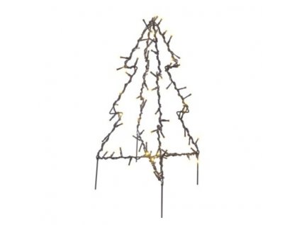 LED vánoční stromek kovový, 50 cm, venkovní i vnitřní, teplá bílá 1 ks, krabice  DCZW05