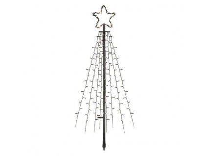 LED vánoční strom kovový, 180 cm, venkovní i vnitřní, studená bílá, časovač 1 ks, krabice