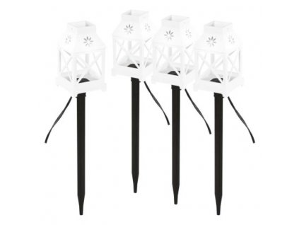 LED dekorace – zapichovací lucerny bílé, venkovní i vnitřní, studená bílá 1 ks, krabice  DCLC01
