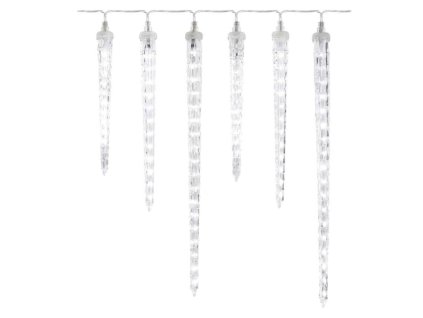 LED vánoční girlanda – rampouchy, 6 ks, 2 m, venkovní i vnitřní, studená bílá  DCPC06