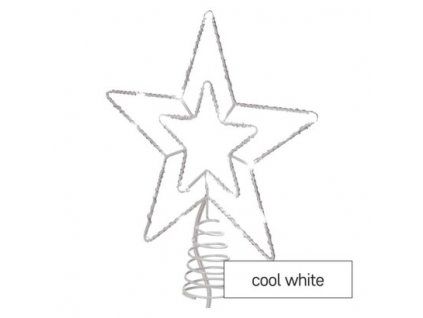 Standard LED spojovací vánoční hvězda, 28,5 cm, venkovní i vnitřní, studená bílá 1 ks, krabice  D1ZC01