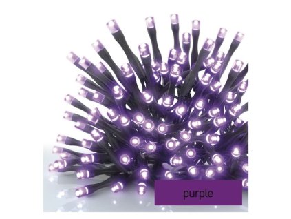 Standard LED spojovací vánoční řetěz, 10 m, venkovní i vnitřní, fialová  D1AF01