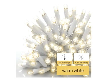 Profi LED spojovací řetěz blikající bílý – rampouchy, 3 m, venkovní, teplá bílá  D2CW04