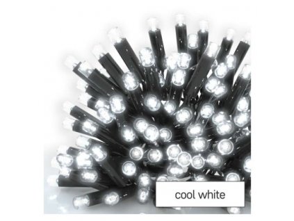 Profi LED spojovací řetěz černý, 5 m, venkovní i vnitřní, studená bílá 1 ks, krabice