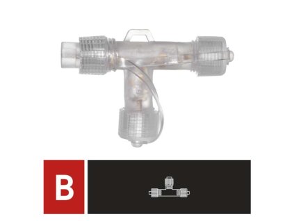 Rozbočovač T pro spojovací řetězy Standard transparentní, venkovní i vnitřní  D1ZT01