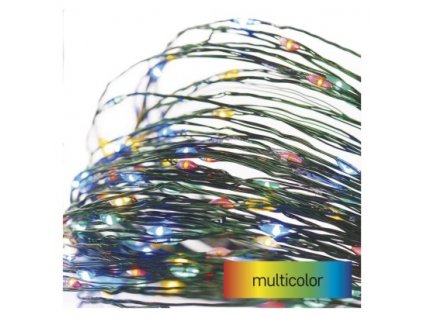 LED vánoční nano řetěz zelený, 7,5 m, venkovní i vnitřní, multicolor, časovač 1 ks, krabice  D3AM02