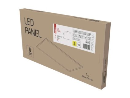LED panel 30×60, obdélníkový vestavný bílý, 18W neutrální bílá, Emergency 1 ks, krabice  ZR2212E