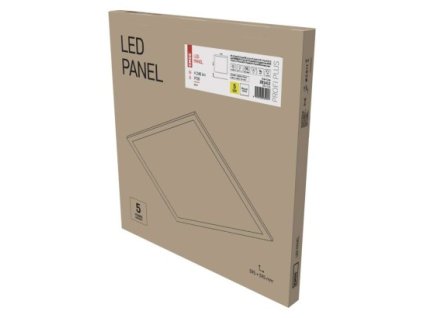 LED panel 60×60, čtvercový vestavný bílý, 40W neutrální bílá, Emergency 1 ks, krabice