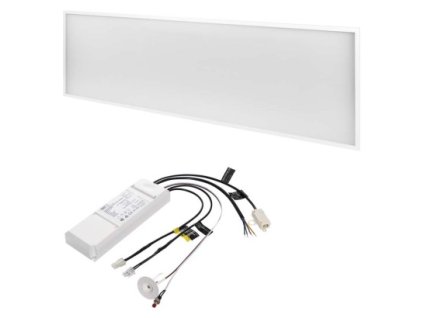 LED panel PROFI 30×120, obdélníkový vestavný bílý, 40W neutrální bíla, Emergency 1 ks, krabice