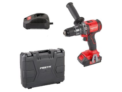 Vrtačka AKU s příklepem FESTA "BRUSHLESS" SHARE20V bater 2,0Ah, nabíječka, kufr