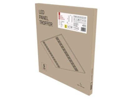 LED panel troffer 60×60, čtvercový vestavný bílý, 27W, neutrální bílá, UGR ZR1722