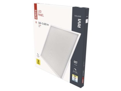 LED panel RIVI 60×60, čtvercový vestavný bílý, 36W, stmívatelný se změnou CCT, UGR 1 ks, krabice  ZR5410