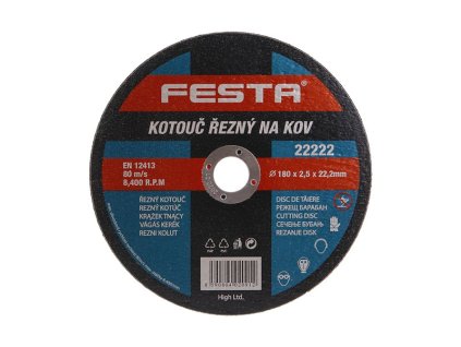 Kotouč řezný FESTA na kov 180x2.5x22.2mm