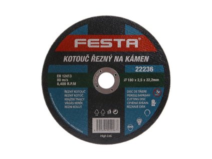 Kotouč řezný FESTA na kámen 180x2.5x22.2mm