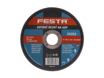 Kotouč řezný FESTA na kov 125x1.6x22.2mm