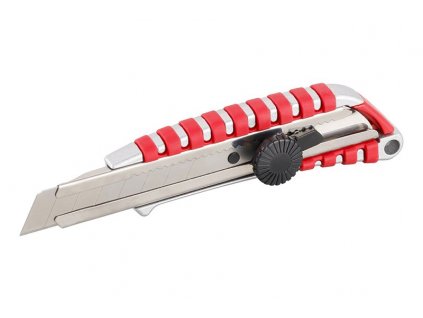 Nůž odlamovací ALU stříbrno-červený 18mm šroubková ar.