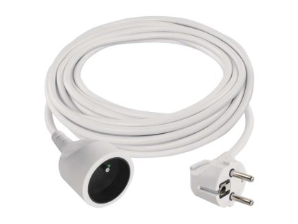Prodlužovací kabel – spojka, 7m, bílý 1 ks, závěs