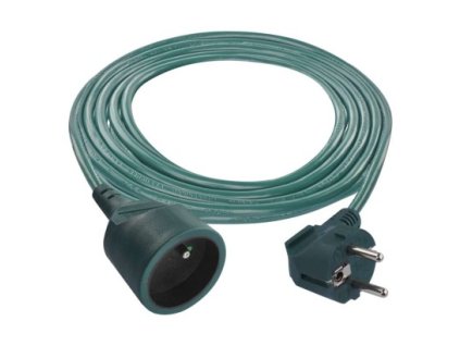 Prodlužovací kabel 2 m / 1 zásuvka / zelený / PVC / 1 mm2 P0112Z