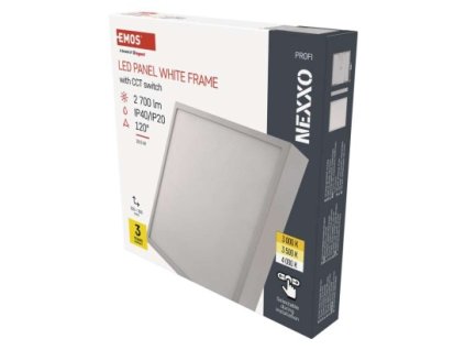 LED přisazené svítidlo NEXXO, čtvercové, bílé, 28,5W, se změnou CCT 1 ks, krabice