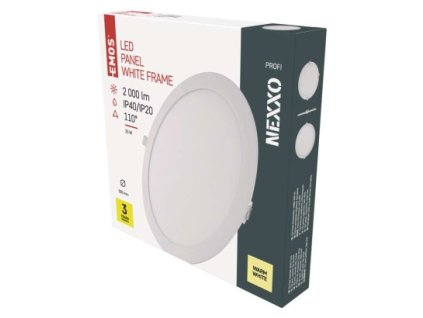 LED vestavné svítidlo NEXXO, kruhové, bílé, 25W, teplá bílá 1 ks, krabice