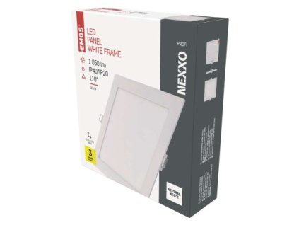 LED vestavné svítidlo NEXXO, čtvercové, bílé, 12,5W, neutrální bílá 1 ks, krabice