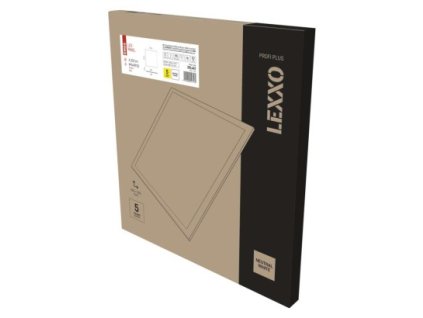 LED panel LEXXO backlit 60×60, čtvercový vestavný bílý, 34W neutr. b. 1 ks, krabice