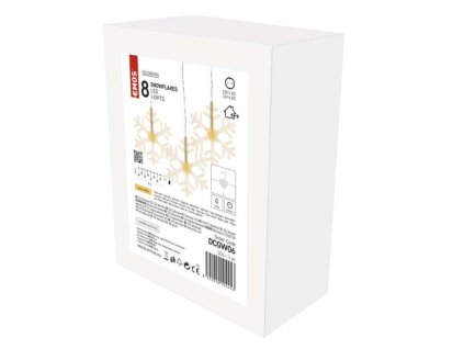 LED vánoční závěs – sněhové vločky, 84 cm, venkovní i vnitřní, teplá bílá 1 ks, krabice